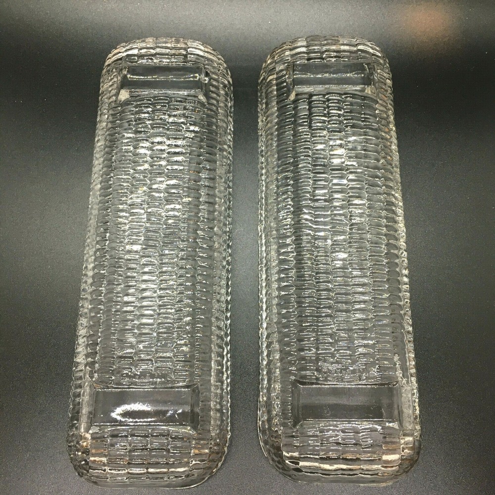 2 NORPRO Pressed Glass Corn on the Cob Dishes BRAZIL Kernel Impressions Vintage - Picture 4 of 8